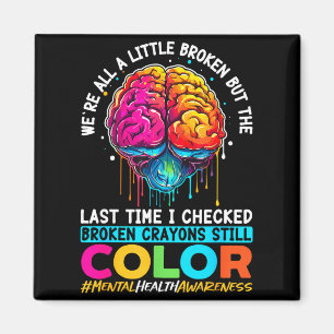 Imã Giz Crayons Color Conscientização da Saúde Mental