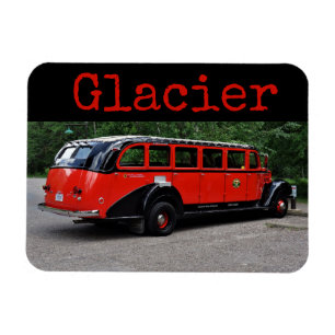 Ímã Glaciar National Park Red Bus