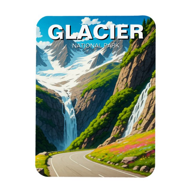 Ímã Glacier National Park indo para a estrada do sol (Vertical)