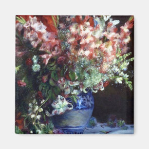 Imã Gladiolas em um vaso por Pierre Auguste Renoir