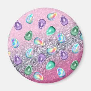 Imã Glama Glitter Coletor Púrpura, Cor-de-Ovo Rosa, P