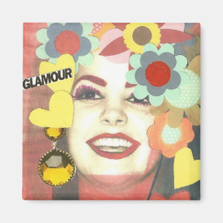 Imã Glamor Girl Mixed Media Magnet