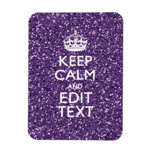 Ímã Glamor Roxo Mantém Calma Personalizado