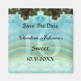 Imã Glamorous Blue Crystal Sweet 16 Salve A Data