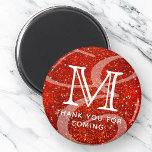 Imã Glamorous Modern Double Monogram Thank You<br><div class="desc">This simple and modern design is composed of serif and sans serif typography. Perfect for party favors.</div>