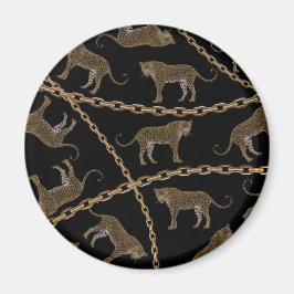 Imã glamour do ouro lepard cheetah