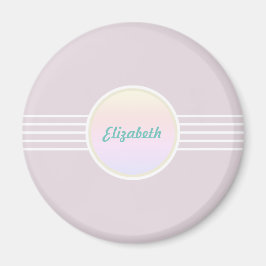 Imã Glamour Retro Personalizado Rosa e Opala