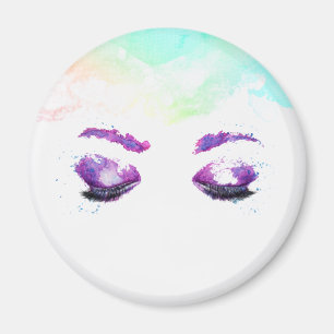 Imã Glândulas roxas brilhantes e cores da água