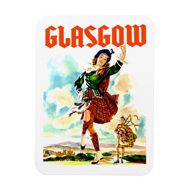 Ímã Glasgow, Mulher em Kilt, (Vertical)