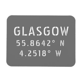 Ímã Glasgow Scotland Latitude & Longitude