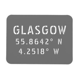 Ímã Glasgow Scotland Latitude & Longitude