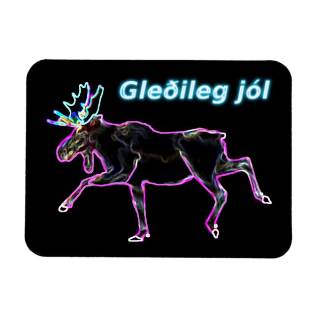 Ímã Gleðileg jól - Moose Elétrica (Horizontal)
