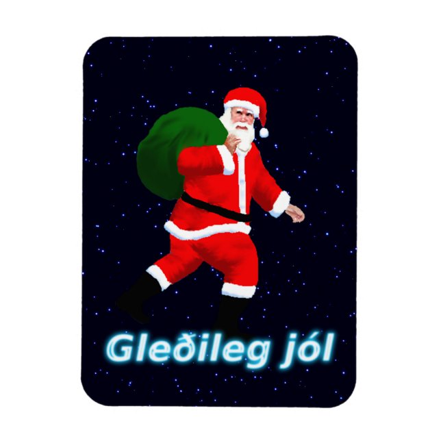 Ímã Gleðileg jól - Papai Noel (Vertical)