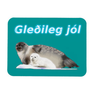 Ímã Gleðileg jól - Selo com anel
