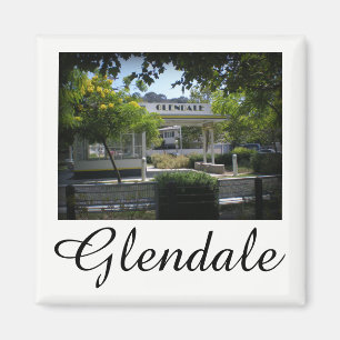 Imã Glendale, Estação de Gás na Praça Adams, Calif