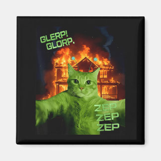 Imã Glerp Glorp Funny Alien Cat Meme Space Cat Humor