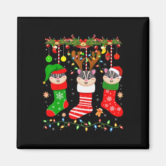 Imã Glider de açúcar nas meias de natal acende ladeira (Frente)