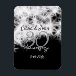Ímã Glitor de aniversário de casamento da 30 cinza de<br><div class="desc">Design</div>
