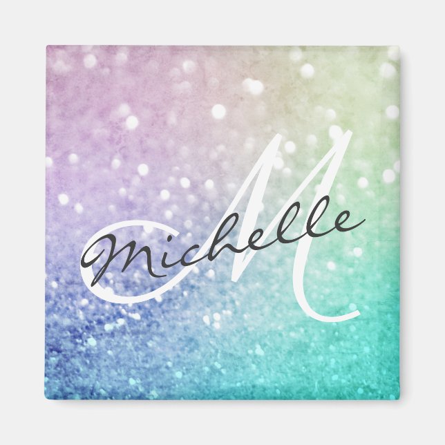 Imã Glitter Bokeh Glamorous Elegante (Frente)