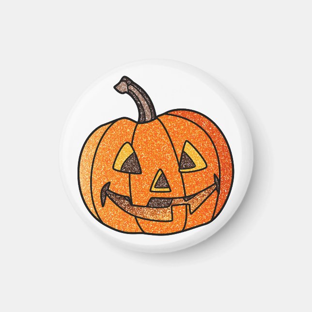 Imã Glitter Jack O'Lantern (Frente)