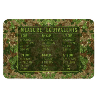 Ímã Glitter Measuring Conversion Kitchen Measure Guide