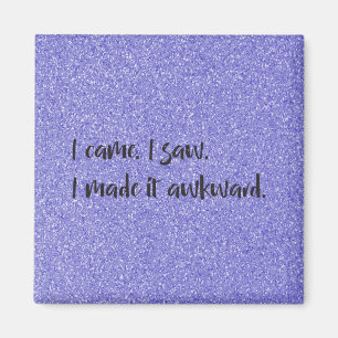 Imã Glitter Roxo Eu Fiz Um Magneta Encaminhante