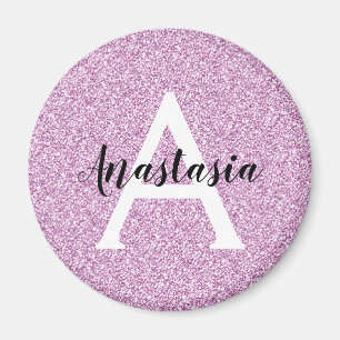 Imã Glitter Roxo Glitter Glitter Gelado Grelha Nome do