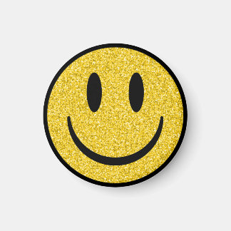 Imã Glitter Smile Face