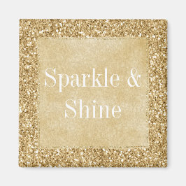 Imã Glitter Sparkle Dourado