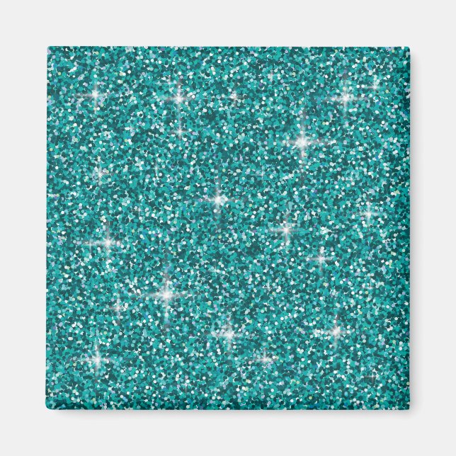 Imã Glitter teal iridescente (Frente)