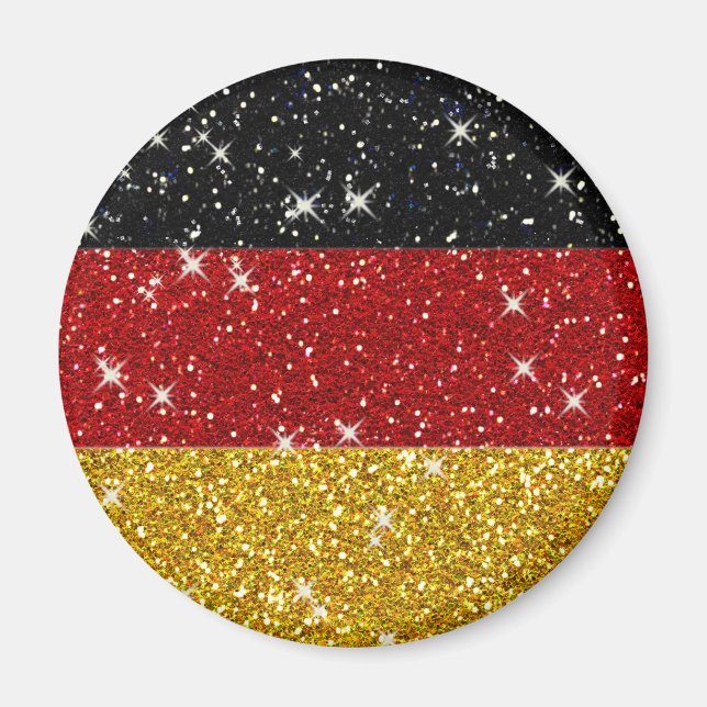 Imã Glitters Germany Flag com Sparkles (Frente)