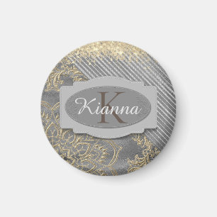 Imã Glittery Chic Mandala Monographic