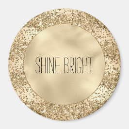 Imã Glitzy Dourado Brilho de Glitter Confetti