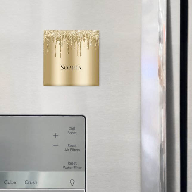 Imã Glitzy Dourado Sparkle Glitter Drives (In Situ (Fridge))