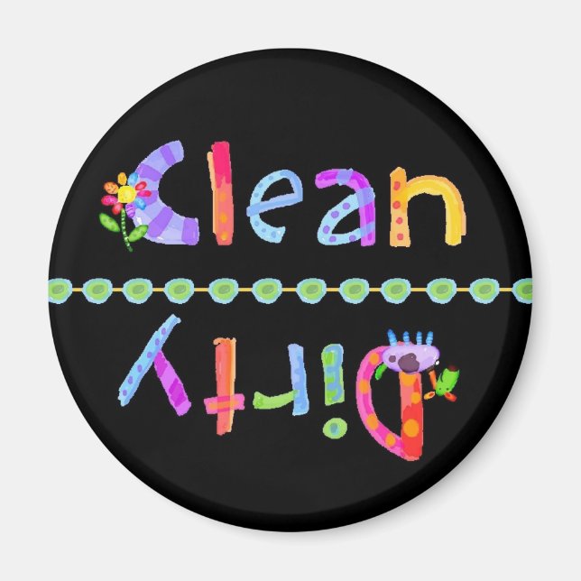 Imã Glo Kids Clean Dirk Dishwasher Magnet (Frente)