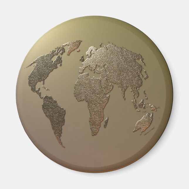 Imã Globo Dourado (Frente)