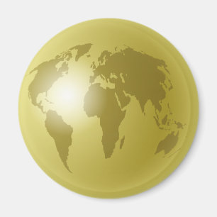Imã Globo Dourado do mundo