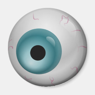 Imã Globo ocular Bloodshot azul o Dia das Bruxas do