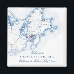 Imã Gloucester Massachusetts Map Weding Favor<br><div class="desc">Encomendamento rápido e fácil! Estes magnatas do MÃE, Gloucester, são perfeitos para receber seus convidados fora da cidade com guloseimas de boas-vindas, ou personalizá-los para sua festa de casamento. Quer você esteja casando em Cruiseport Goucester, Beauport Hotel, The Elks Bass Rocks ou no Museu do Castelo de Hammond, este Gloucester,...</div>