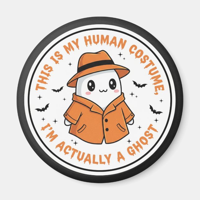 Imã Glow-in-the-Dark Skeleton Costume Sticker (Frente)