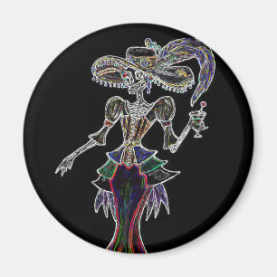 Imã Glow Steampunk Catrina Magnet