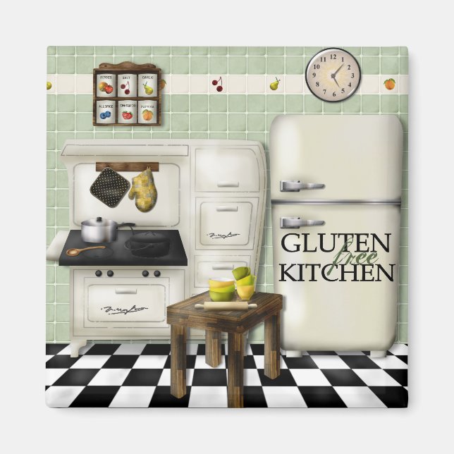 Imã Gluten Free Kitchen Green (Frente)