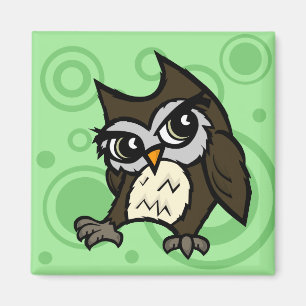 IMÃ GNET SQUARE OWL STYLE
