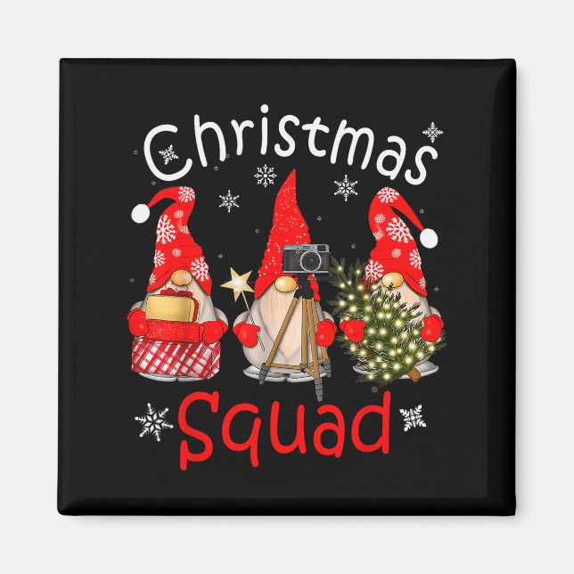 Imã Gnome Christmas Squad Group Matching Christmas Par (Frente)