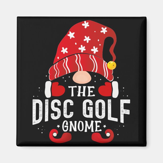 Imã Gnome de Disc Golf Correspondência de Pjs de Natal (Frente)
