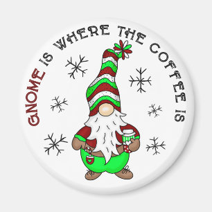 Imã Gnome é onde está o café Festa de Natal