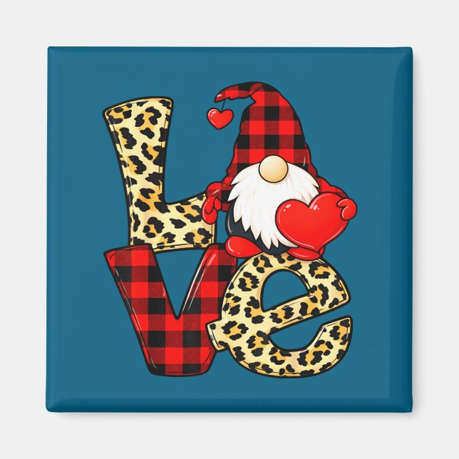 Imã Gnome Love Valentine Gnomes Valentines Day Men Wom (Frente)