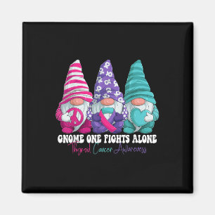 Imã Gnomies Engraçados Câncer de tiróide Mês Ribbo