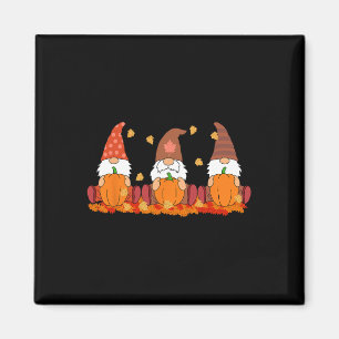 Imã Gnomos de Ação de Graças Pumpkin Autumn Gnomo