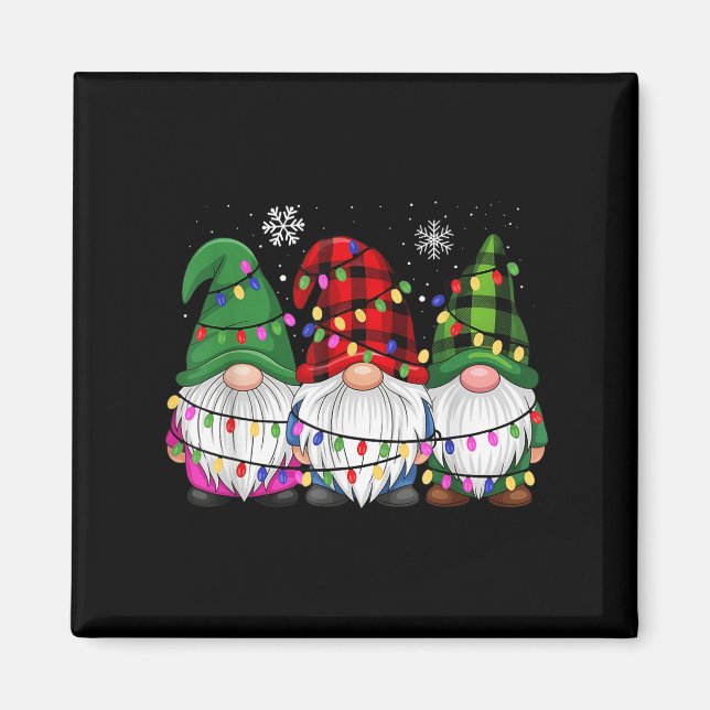 Imã Gnomos Família Correspondendo Homens Mulheres Engr (Frente)